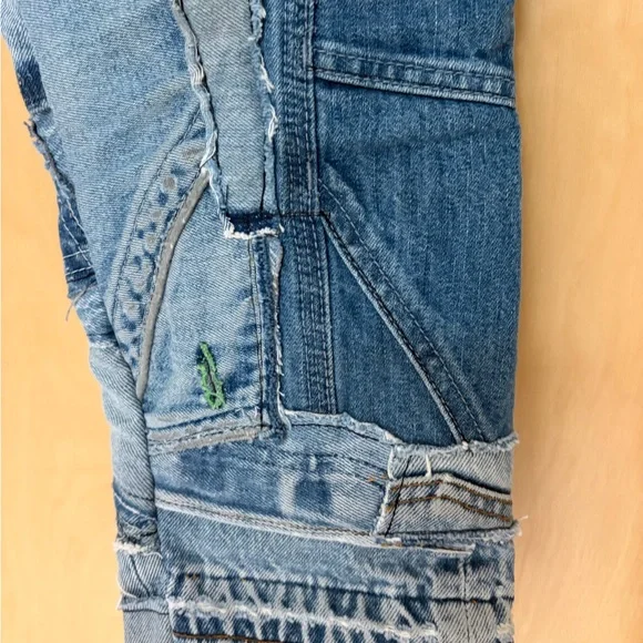 Greg Lauren mixed denim 34 lounge jeans Sz 2 - Picture 8 of 11